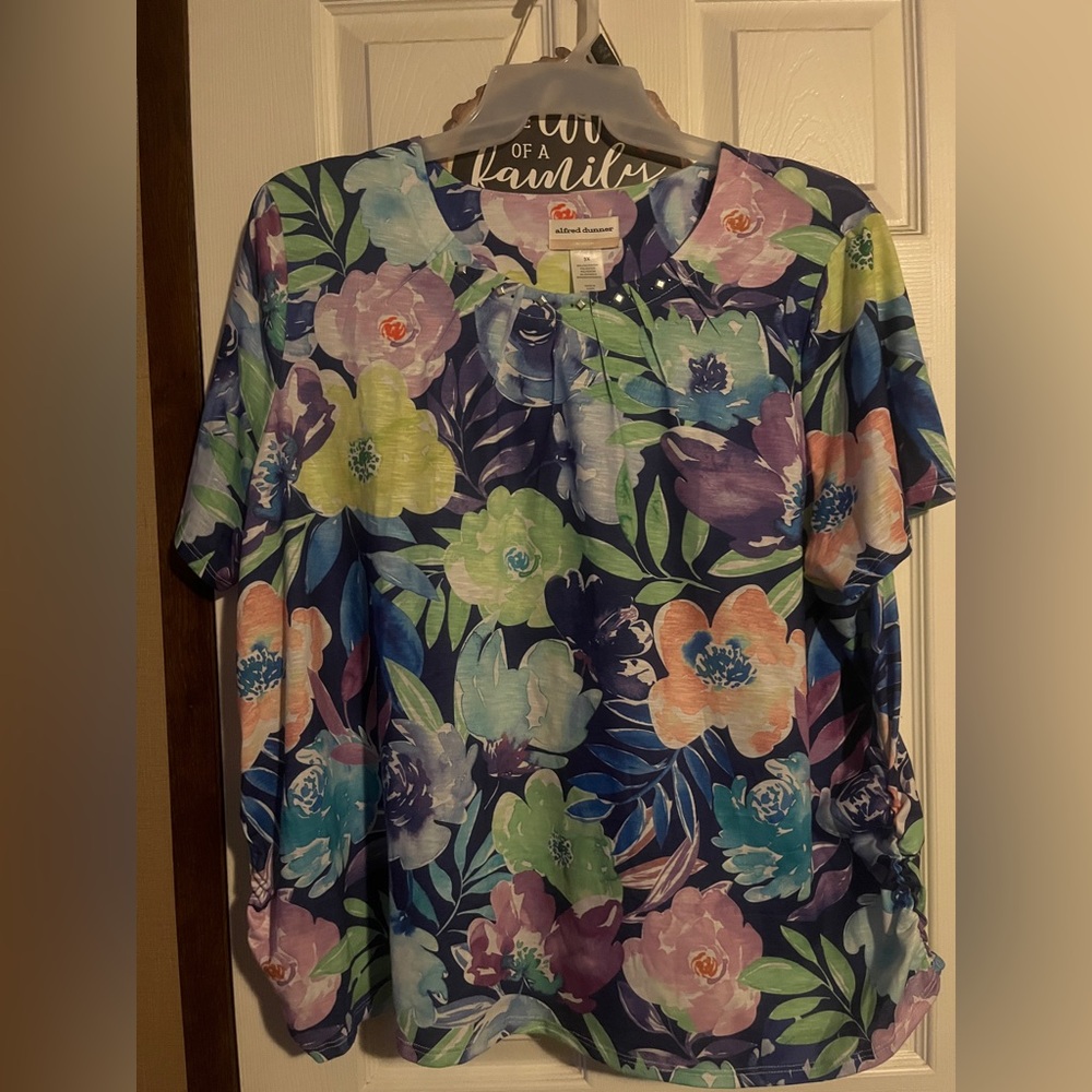 Alfred Dunner Multicolor Floral Top